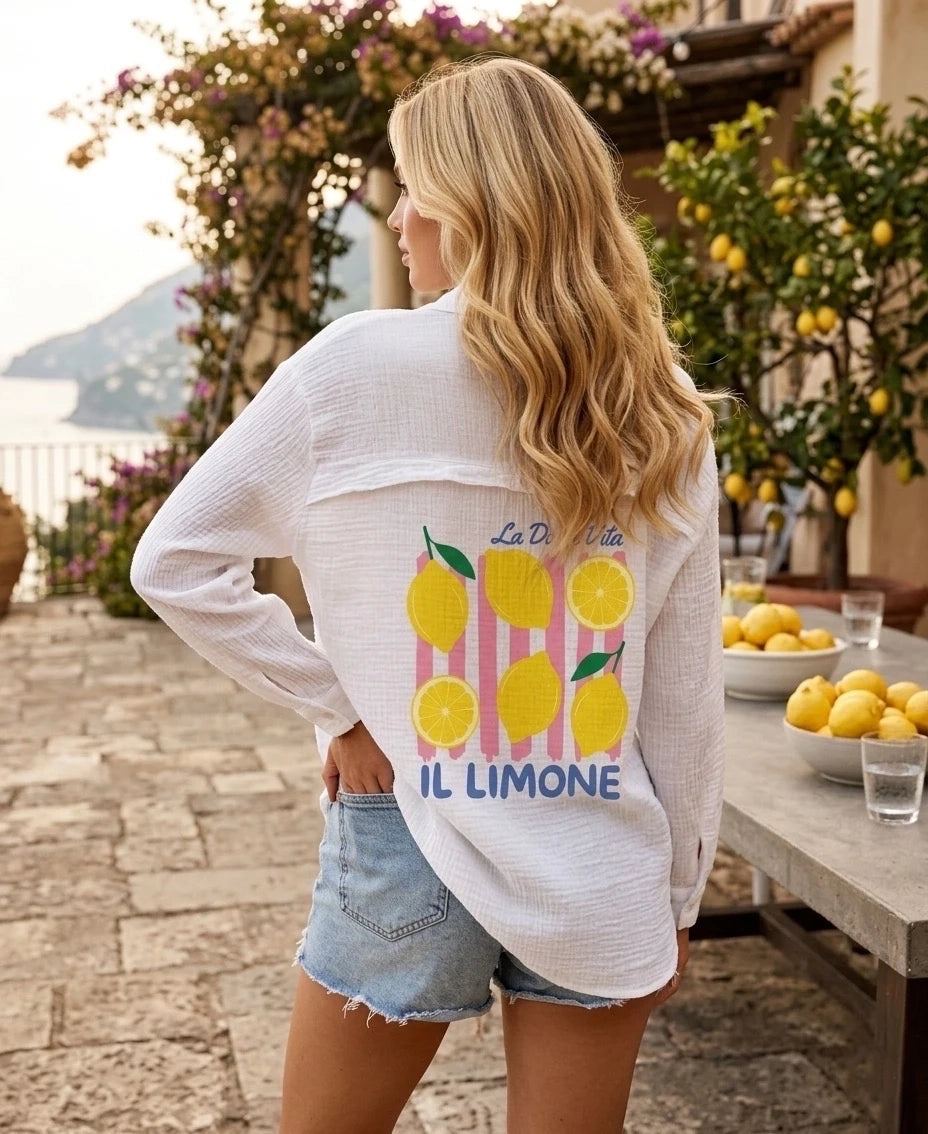 Chemise large en gaze de coton DOLCE VITA