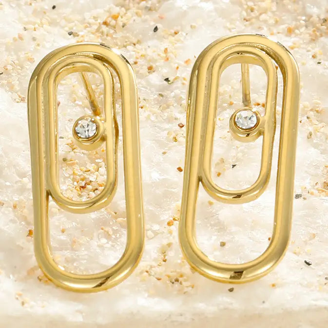Boucles d'oreilles épingle en acier inoxydable