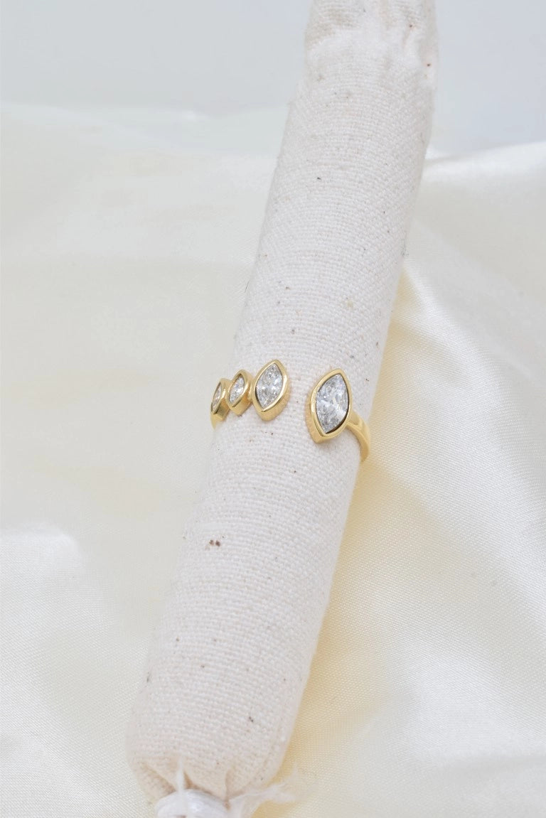 Bague cristaux en acier inoxydable