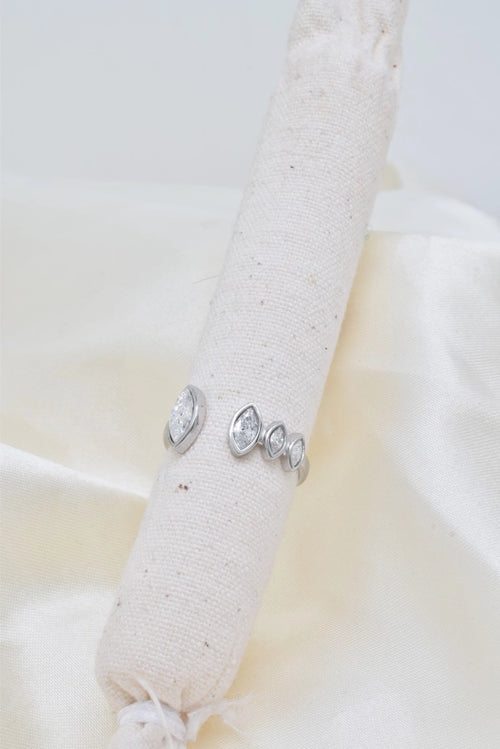 Bague cristaux en acier inoxydable