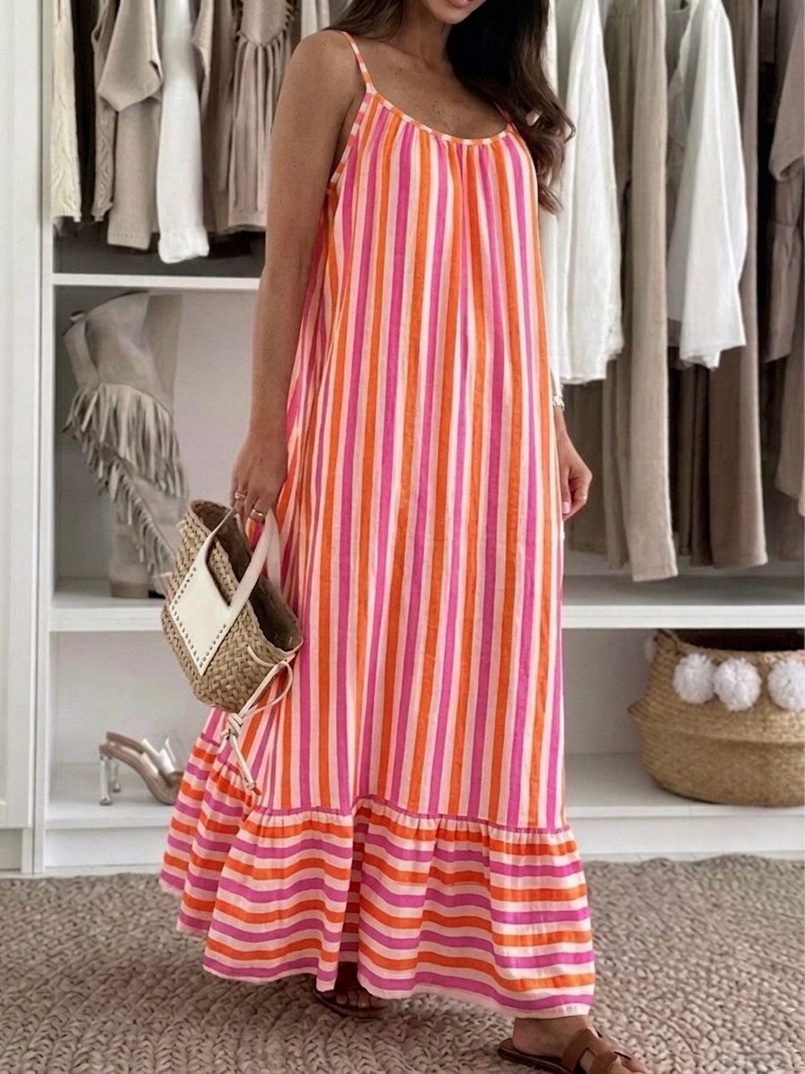 Robe longue en gaze de coton