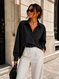 Chemise strass ton sur ton, coupe oversize
