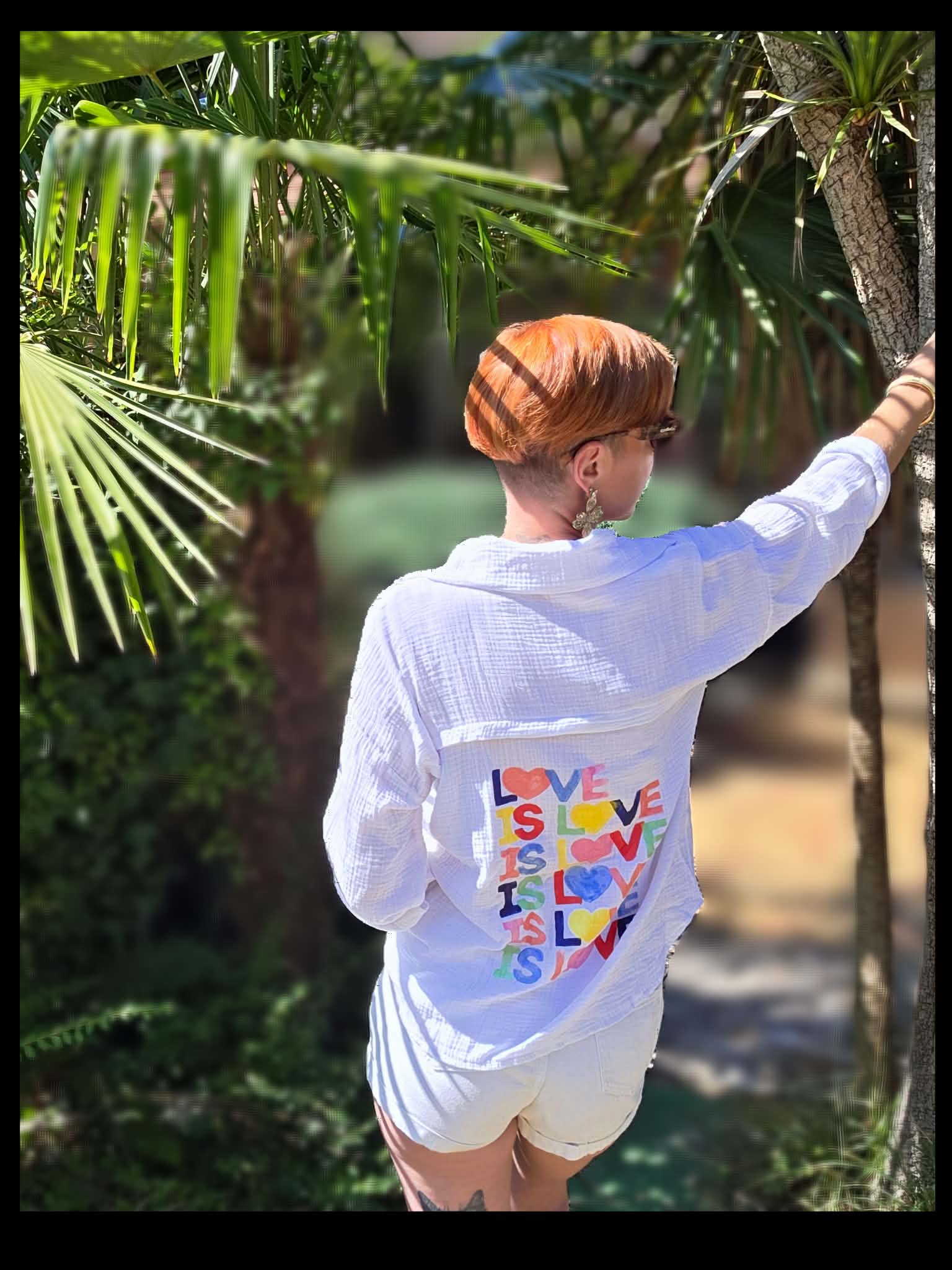 Chemise en gaze de coton LOVE IS LOVE
